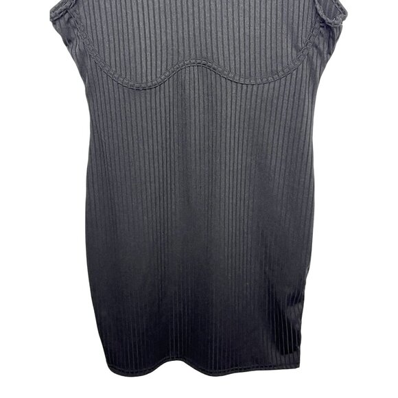 Pretty Little Thing Womens 10 Black Ribbed Knit Bodycon Mini Dress - Picture 3 of 12